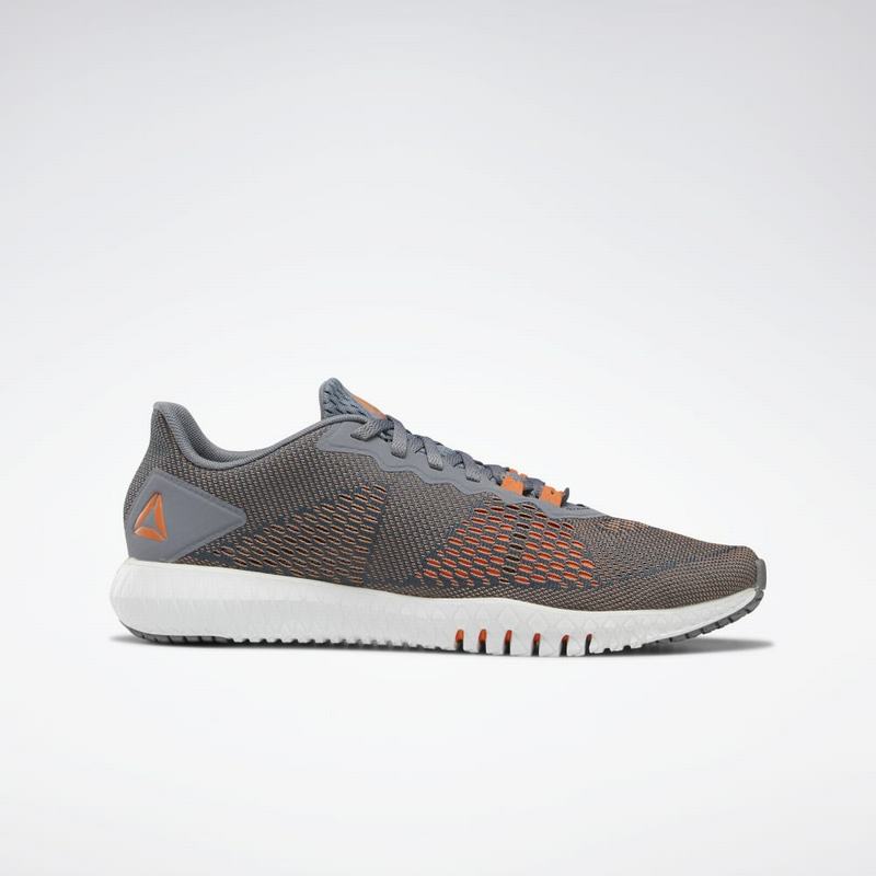 Adidasi Training Reebok Flexagon Barbati Gri/Portocalii/Albi Romania OU8876PU